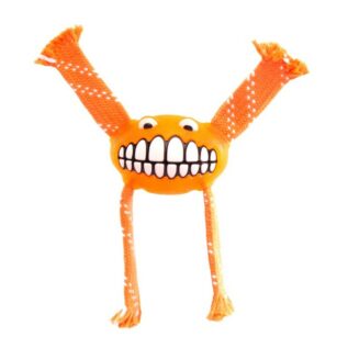 Rogz Flossy Grinz Small 190mm Oral Care Dog Toy, Orange