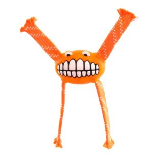 Rogz Flossy Grinz Medium 230mm Oral Care Dog Toy, Orange