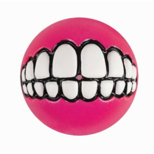 Rogz Grinz Medium 64mm Dog Treat Ball, Pink