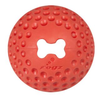 Rogz Gumz Medium 64mm Dog Treat Ball, Red