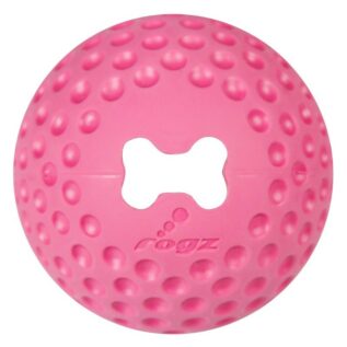 Rogz Gumz Medium 64mm Dog Treat Ball, Pink