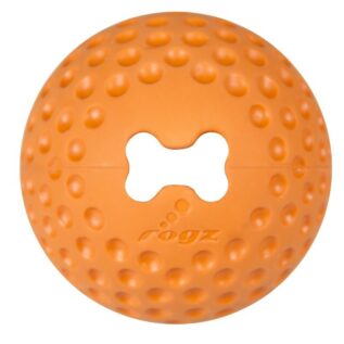 Rogz Gumz Large 78mm Dog Treat Ball, Orange