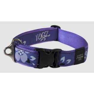 Rogz Fancy Dress Extra Extra Large 40mm Special Agent Dog Collar, Purple Forest Design