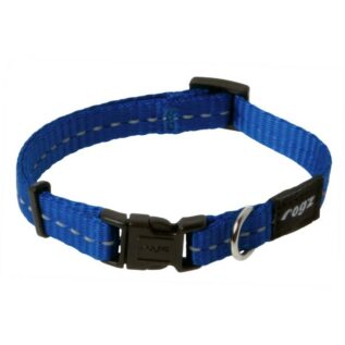 Rogz Utility Small 11mm Nitelife Dog Collar, Blue Reflective