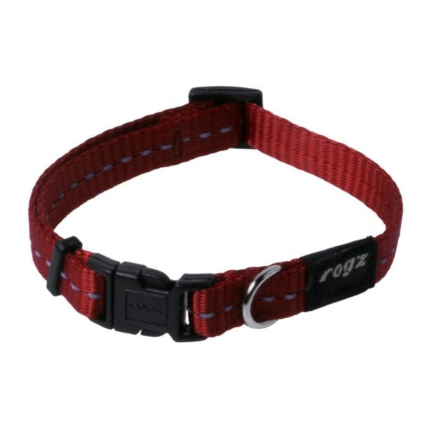 Rogz Utility Small 11mm Nitelife Dog Collar, Red Reflective