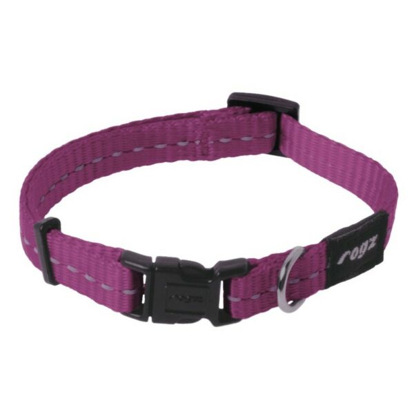Rogz Utility Small 11mm Nitelife Dog Collar, Pink Reflective