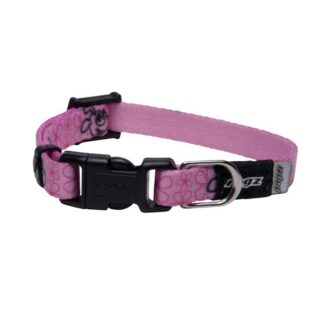 Rogz Pupz YoYo Extra Small 8mm Yip Puppy Collar, Pink Roxi Design