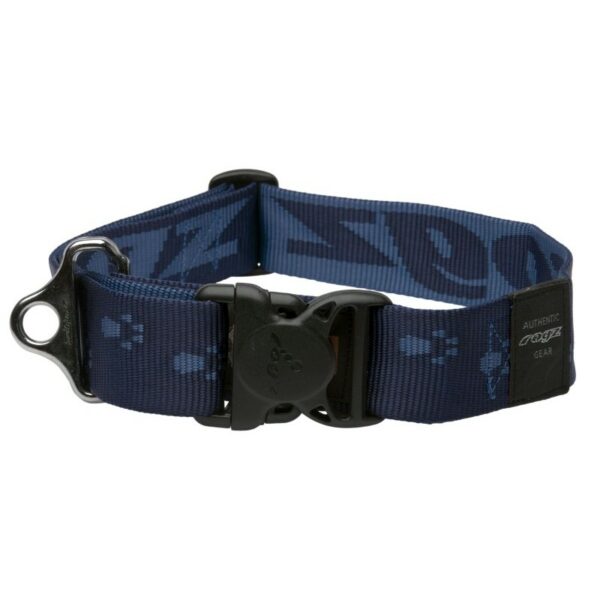 Rogz Alpinist Extra Extra Large 40mm Big Foot Dog Collar, Blue Rogz Design