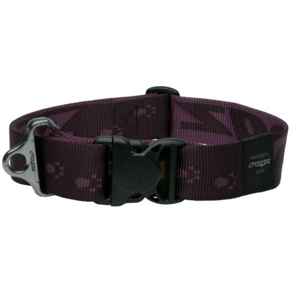 Rogz Alpinist Extra Extra Large 40mm Big Foot Dog Collar, Purple Rogz Design
