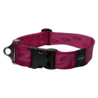 Rogz Alpinist Extra Extra Large 40mm Big Foot Dog Collar, Pink Rogz Design