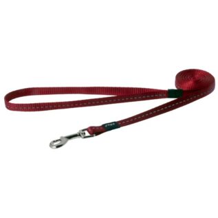 Rogz Utility Small 11mm Nitelife Fixed Dog Lead, Red Reflective