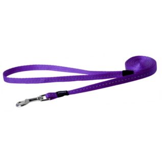 Rogz Utility Small 11mm Nitelife Fixed Dog Lead, Purple Reflective