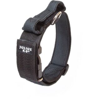 Julius-K9 Black Large 40mm Dog Collar with Handle