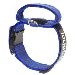 Julius-K9 Blue Large 40mm Dog Collar with Handle