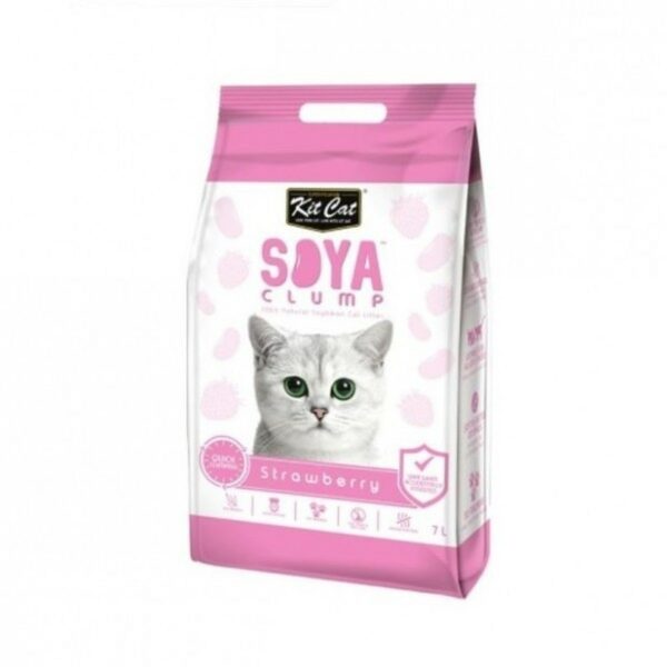 Kit Cat Soya Clump Cat Litter - Strawberry 7l