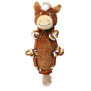 Kong Barnyard Knots Brown Horse Plush Toy, Small