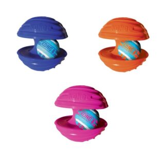 Kong Rambler Tennis Ball and Interactive Toy, Small, available in blue, orange or pink