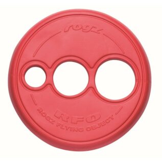 Rogz Flying Object Large 250mm Dog Throwing Disc Toy, Red