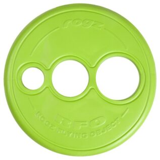 Rogz Flying Object Large 250mm Dog Throwing Disc Toy, Lime