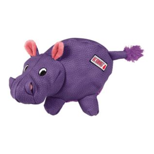 Kong Phatz Purple Hippo Squeak Toy, Medium