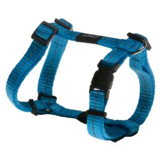 Rogz Utility Small 11mm Nitelife Dog H-Harness, Turquoise Reflective