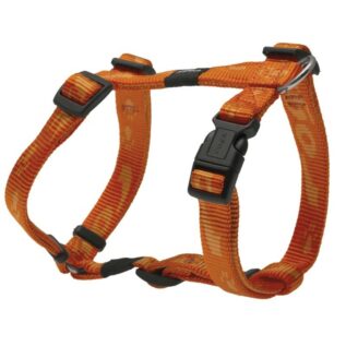 Rogz Alpinist Medium 16mm Matterhorn Dog H-Harness, Orange Rogz Design