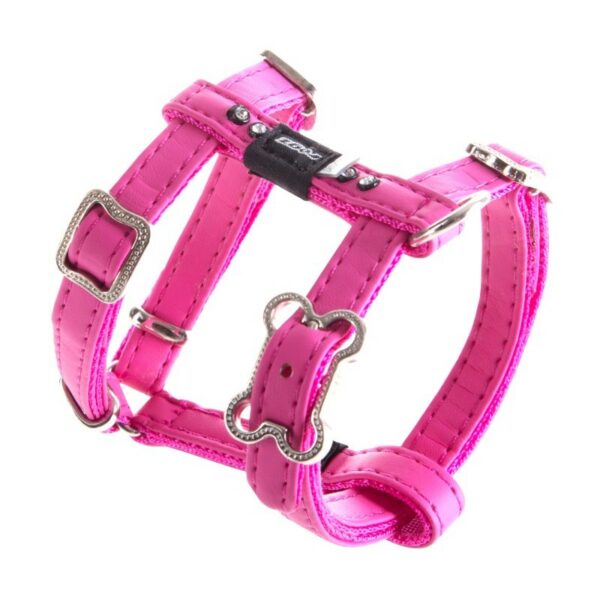 Rogz Lapz 8mm Extra Small Luna Adjustable Dog H-Harness, Pink