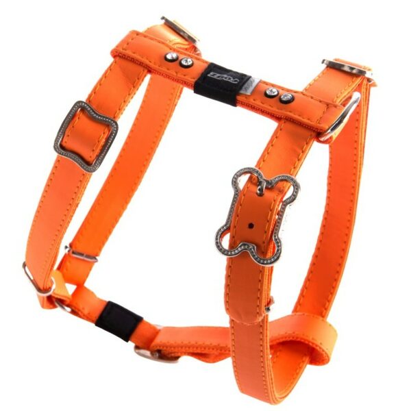 Rogz Lapz 16mm Medium Luna Adjustable Dog H-Harness, Orange