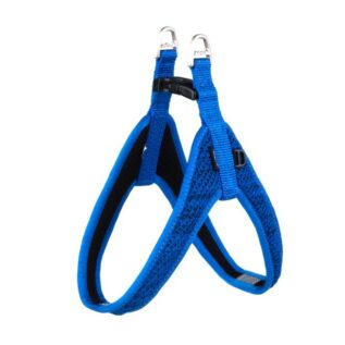 Rogz Utility Medium Snake Fast Fit Dog Harness, Blue Reflective