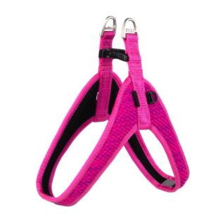 Rogz Utility Medium Snake Fast Fit Dog Harness, Pink Reflective
