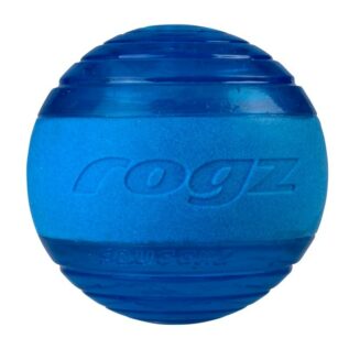 Rogz Squeekz Medium Toy Ball for Dogs, Blue