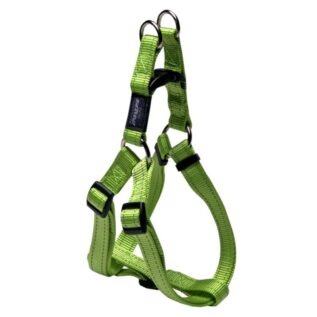 Rogz Utility Large 20mm Fanbelt Step-in Dog Harness, Lime Reflective