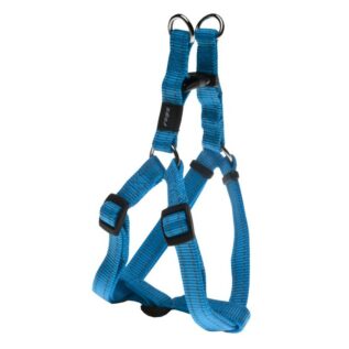 Rogz Utility Medium 16mm Snake Step-in Dog Harness, Turquoise Reflective