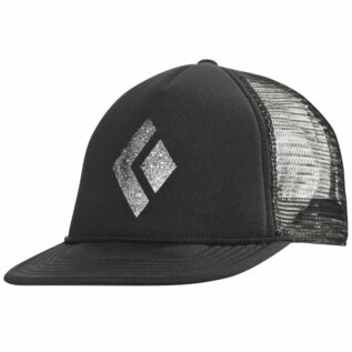 Black Diamond Flat Bill Trucker Hat - Black