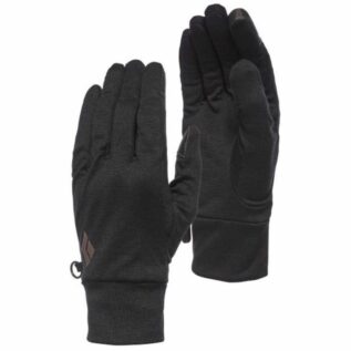 Black Diamond Lightweight Wooltech Gloves - Anthracite/Small