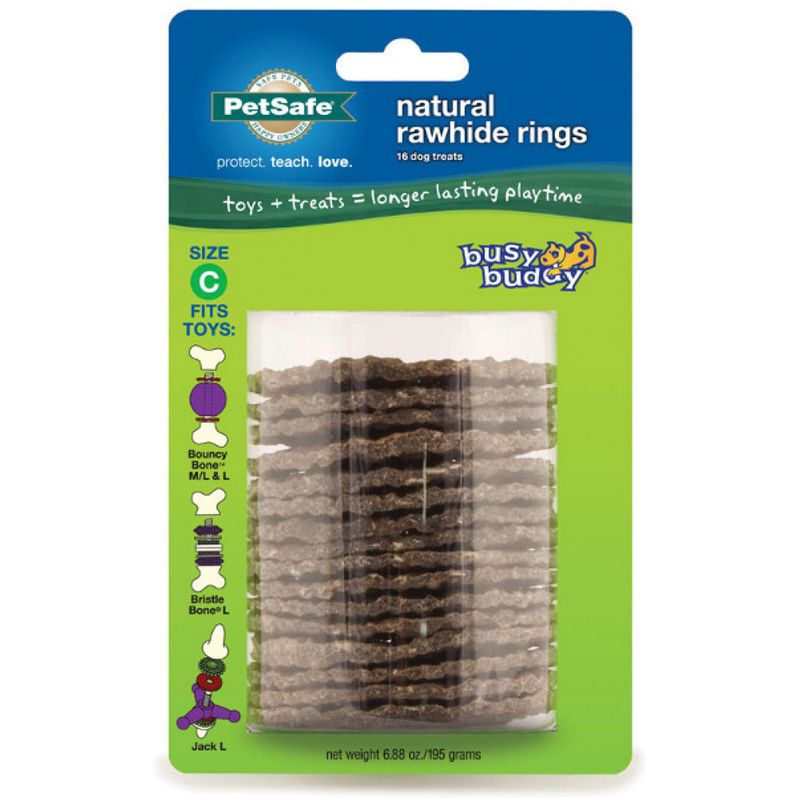 Busy Buddy Size C Gnawhide Treat Ring Refills