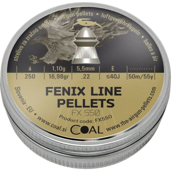 Coal Fenix Line 5.5mm Domed Hunting 250 Pellets