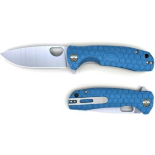 Honey Badger Medium D2 Flipper Folding Knife - Blue