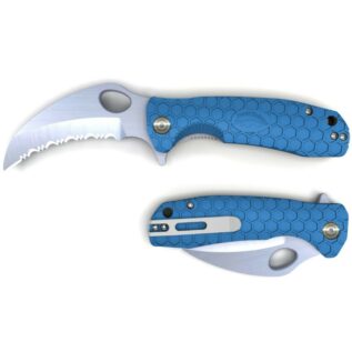 Honey Badger Medium Claw Folding Knife - Blue Serrated
