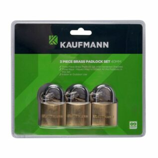 Kaufmann 3 Piece 50mm Brass Lock Set