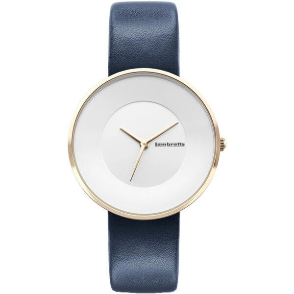 Lambretta Women's Watch Cielo 34 - Navy Leather with Gold