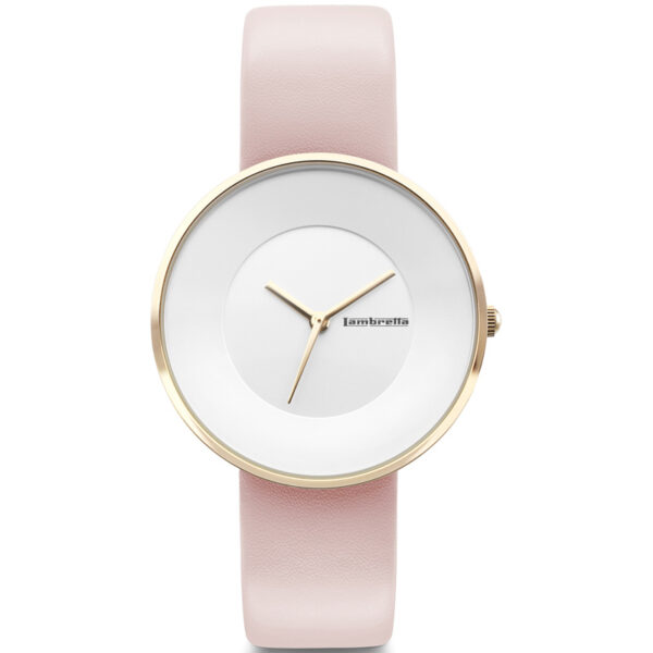 Lambretta Women's Watch Cielo 34 - Pink Leather with Gold