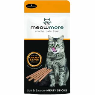 MeowMore Chicken & Liver Cat Treats - Bulk Box of 35