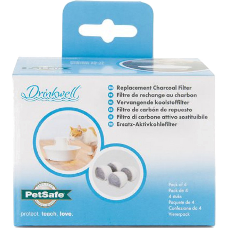 Drinkwell 4-Pack Ceramic Fountains Replacement Charcoal Filters