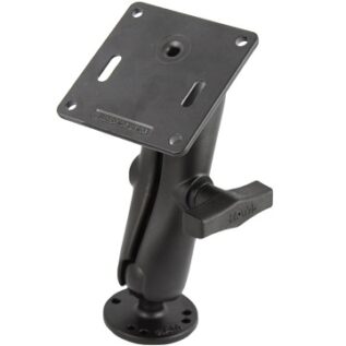 RAM C Size 3.8cm Ball Mount with 6.3cm Round Plate AMPs Hole Pattern & 9.2cm Square Plate VESA 75mm X 75mm Hole Pattern