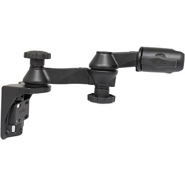 RAM Vertical Mounting Base with Double 15.2cm Swing Arm and Swivel Single Socket for 3.8cm Balls
