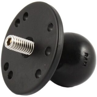 RAM 6.3cm Round Base AMPs Hole Pattern, 3.8cm Ball & 7.6cm-16 Threaded Male Post for Cameras