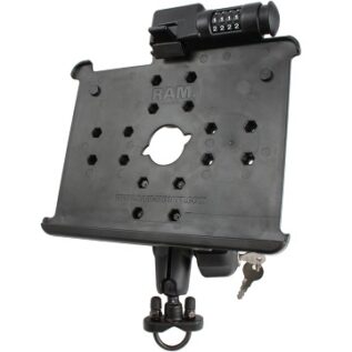 RAM Handlebar or Rail Mount with Latch-N-Lock Model Specific Cradle for the Apple new iPad, iPad 2 & iPad 1 Without Case, Skin Or Sleeve