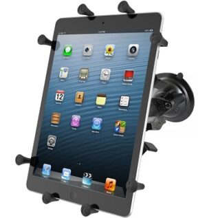RAM Twist Lock Suction Cup Mount with Universal X-Grip Cradle for 10" Large Tablets