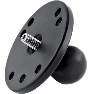 RAM 6cm Round Base with 2cm Ball & 2cm-20 Threaded Male Post for Cameras